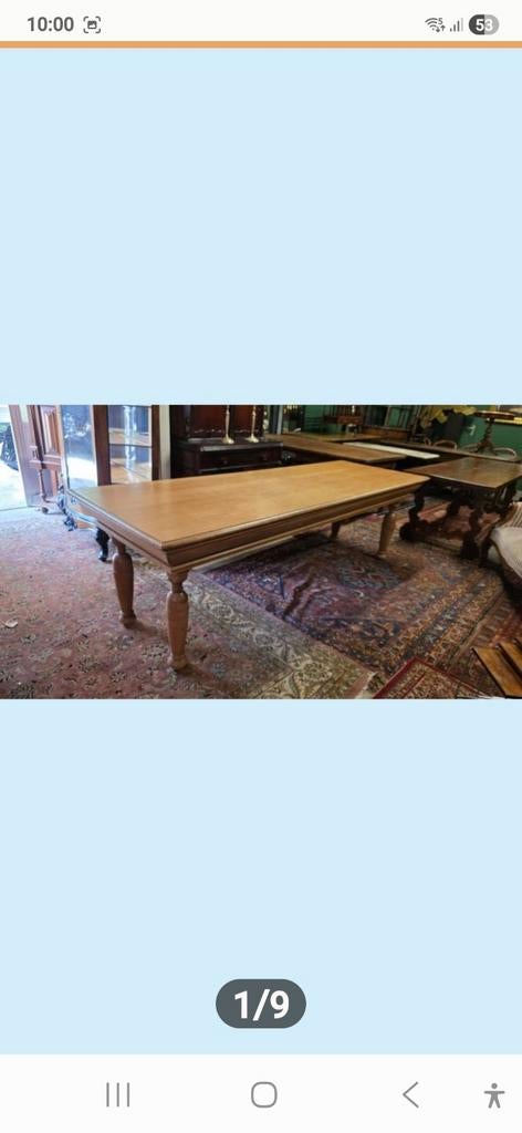 Antieke Franse eiken eettafel 260 cm, Antiek en Kunst, Ophalen