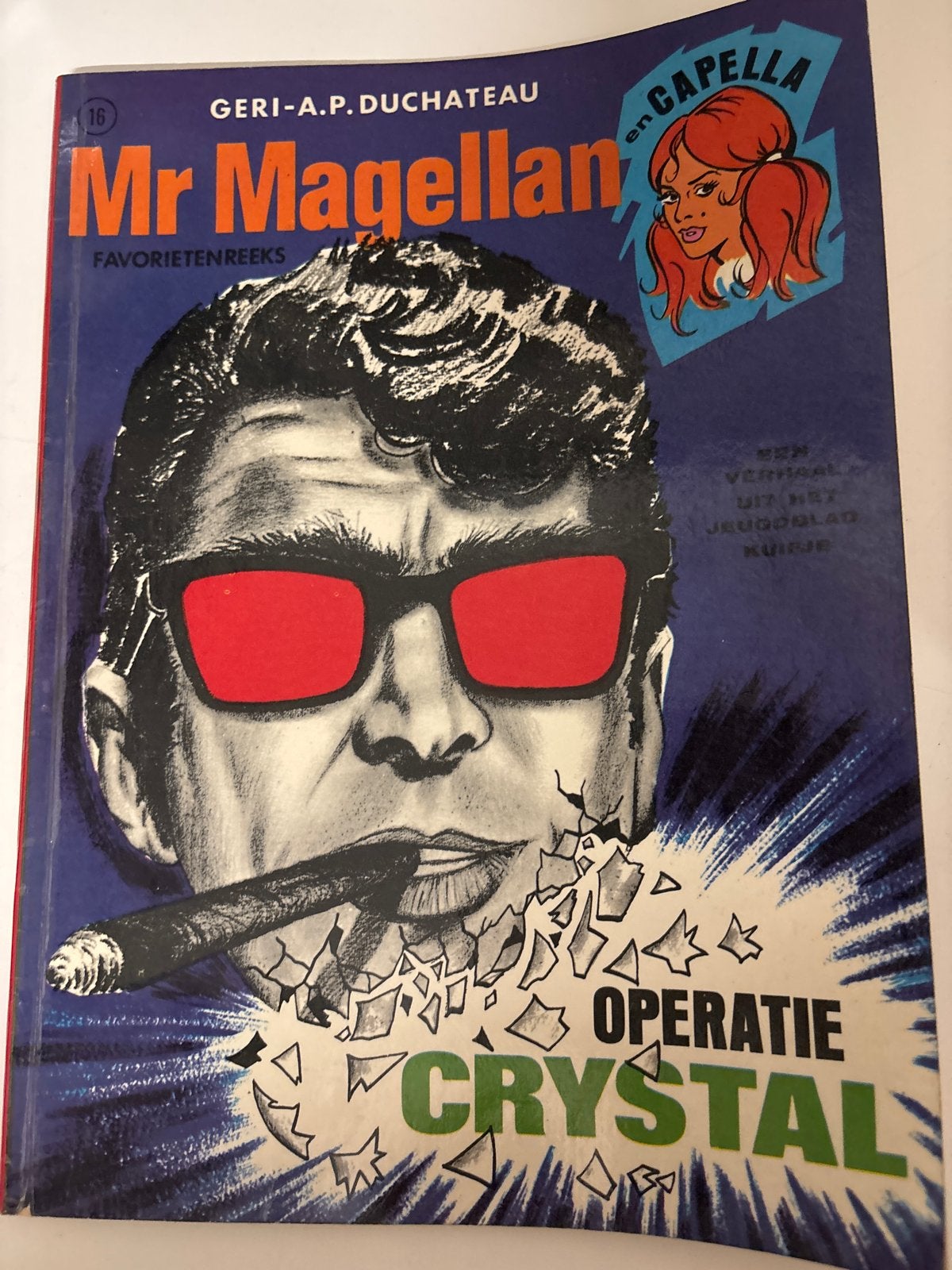 Mr Magellan Operatie Crystal Kuifje stripboek 1972, Eén stripboek, Ophalen of Verzenden, Gelezen