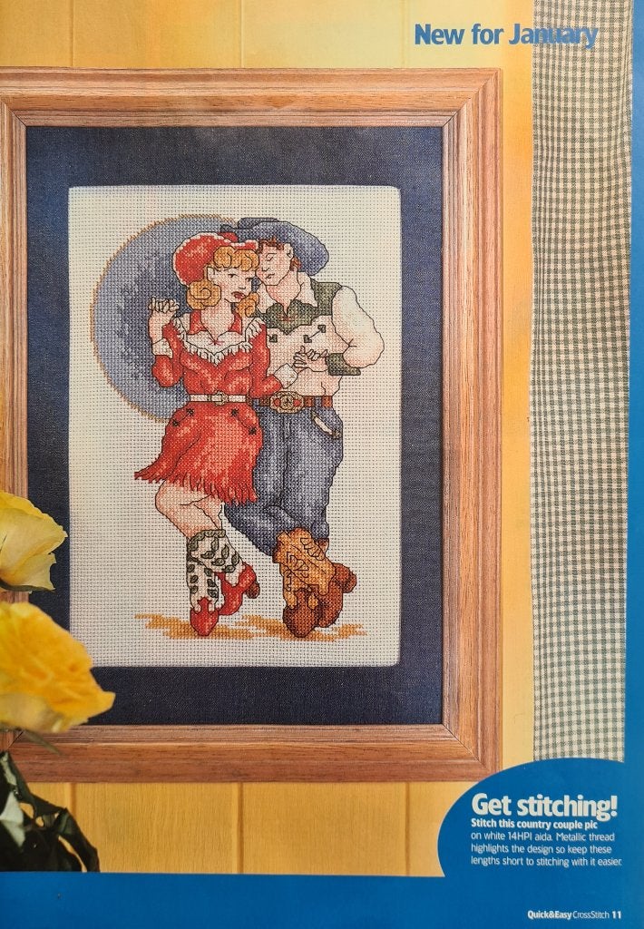 Country line-dancing borduurpatronen (4), Ophalen, Nieuw, Handborduren, Patroon