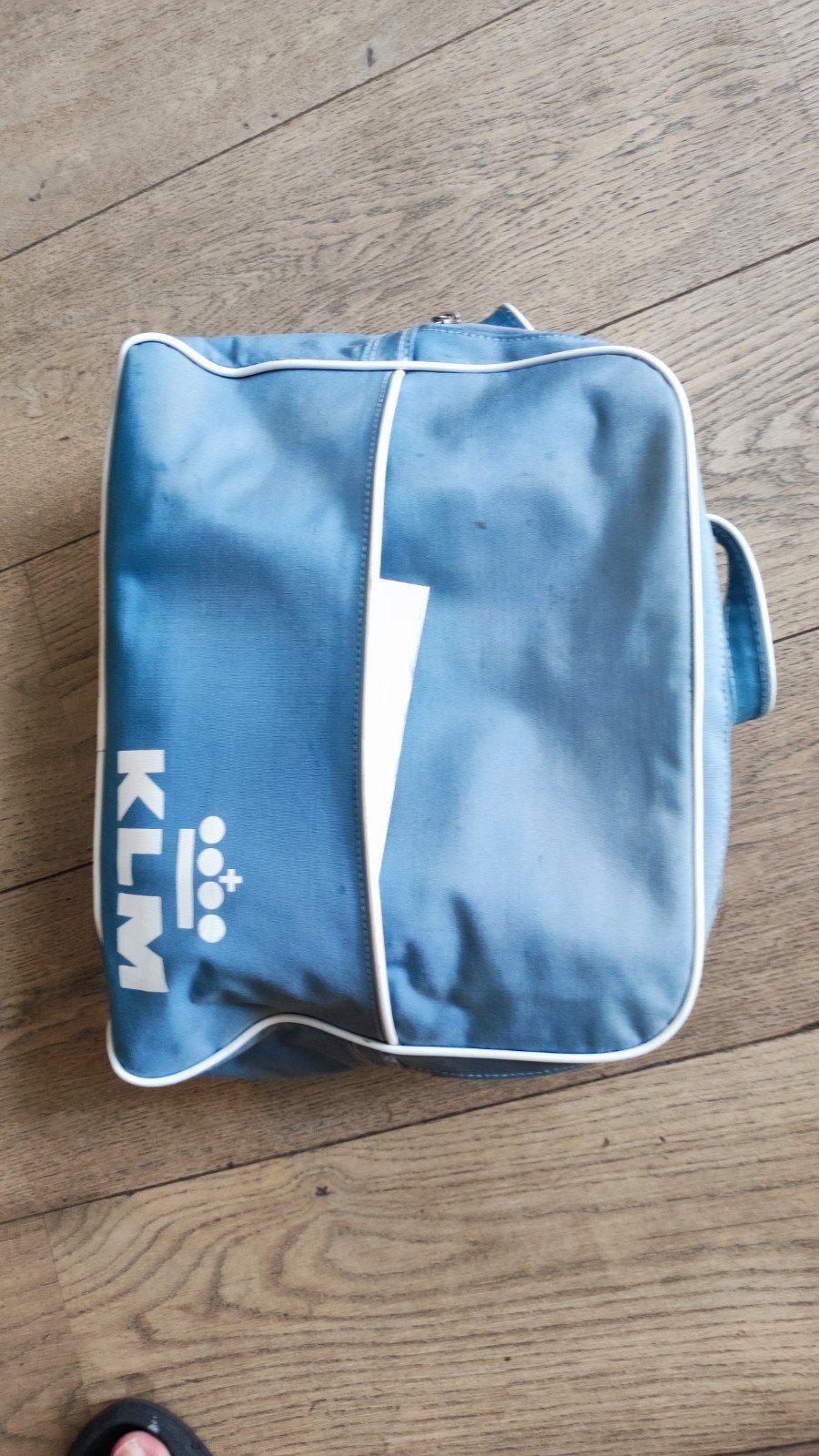 Vintage KLM Delfts Blauw huisje tas, Verzamelen, KLM Huisjes, Ophalen of Verzenden, Gebruikt, Paleis of Waag