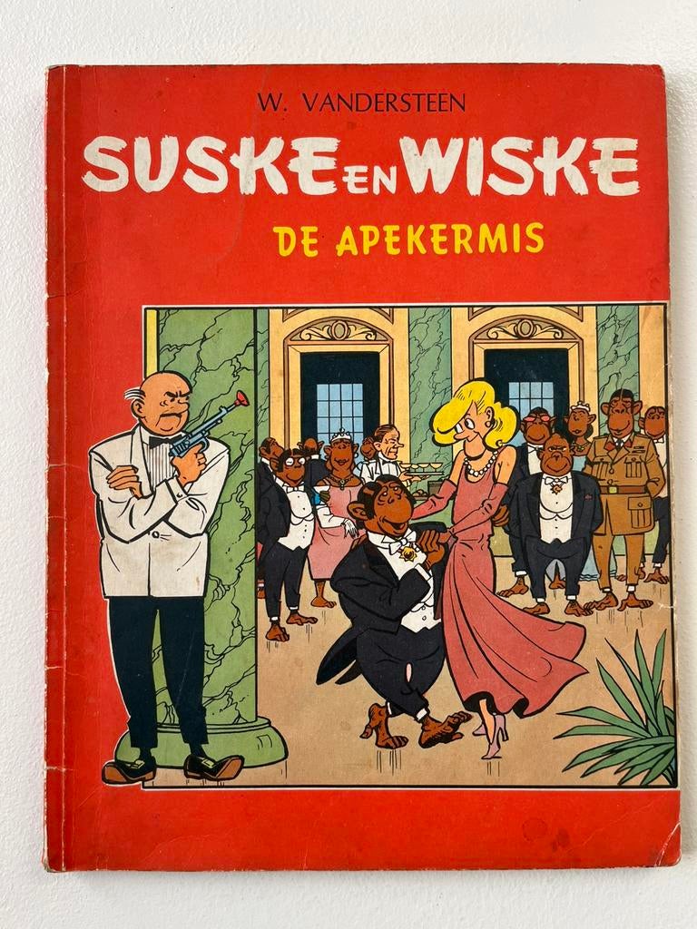 Suske en wiske 61 de apekermis eerste druk 1e 1ste, Boeken, Stripboeken, Eén stripboek, Ophalen of Verzenden, Zo goed als nieuw