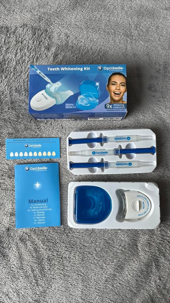 OptiSmile - Teeth Whitening Kit Compleet, Ophalen of Verzenden, Zo goed als nieuw, Gehele gezicht