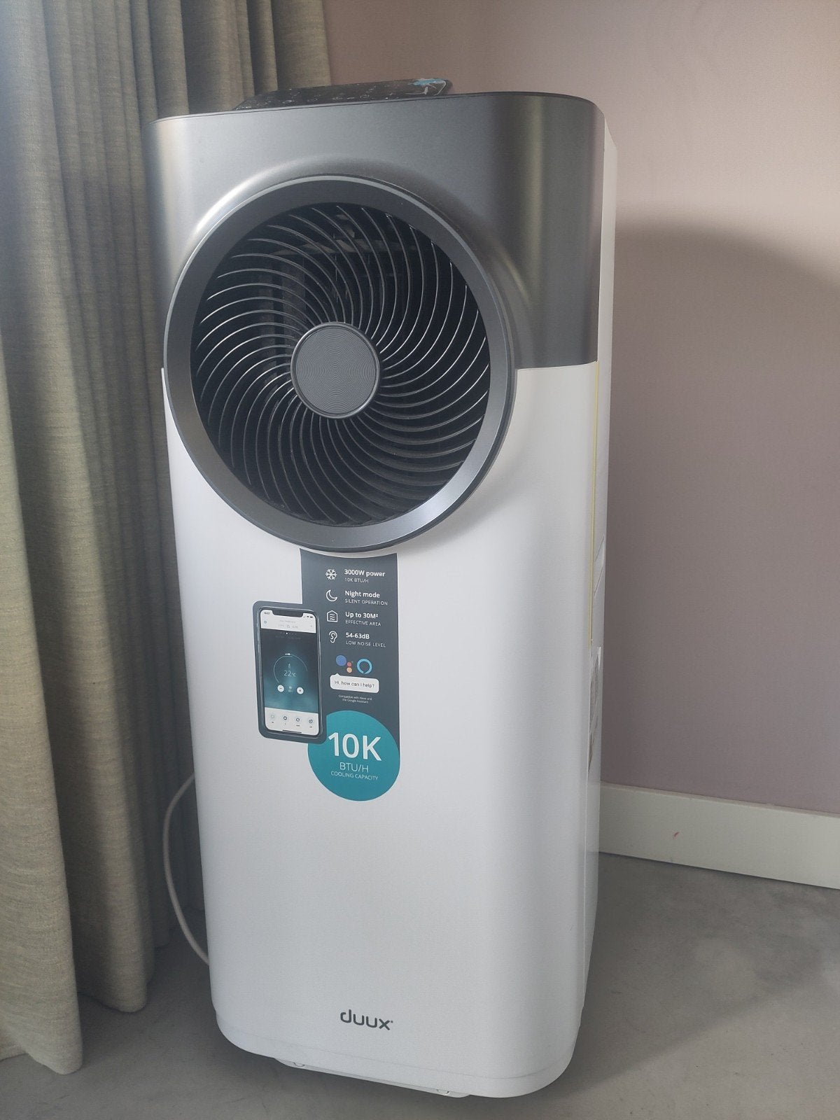 DUUX Blizzard Mobiele Airco - Krachtige Koeling, Ophalen, Minder dan 60 m³, 3 snelheden of meer, Zo goed als nieuw