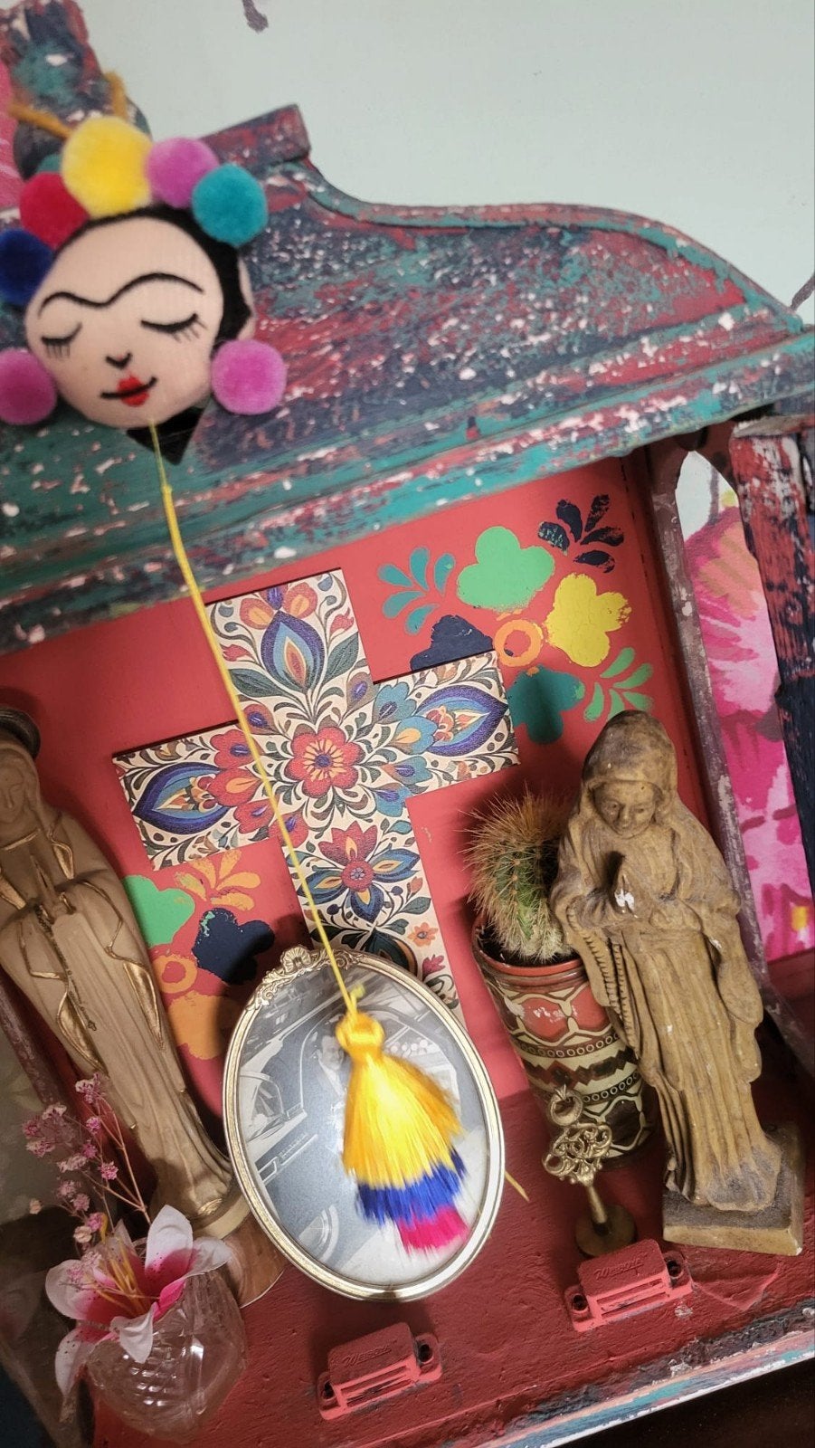 Folk Art/Mexicaans/Altaartje/Retablo/Huisaltaar, Ophalen