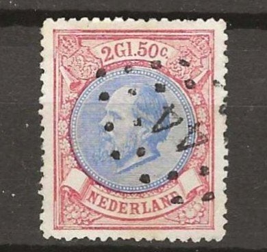 NVPH 29 gestempeld  met puntstempel 44, Postzegels en Munten, Ophalen of Verzenden, T/m 1940, Gestempeld