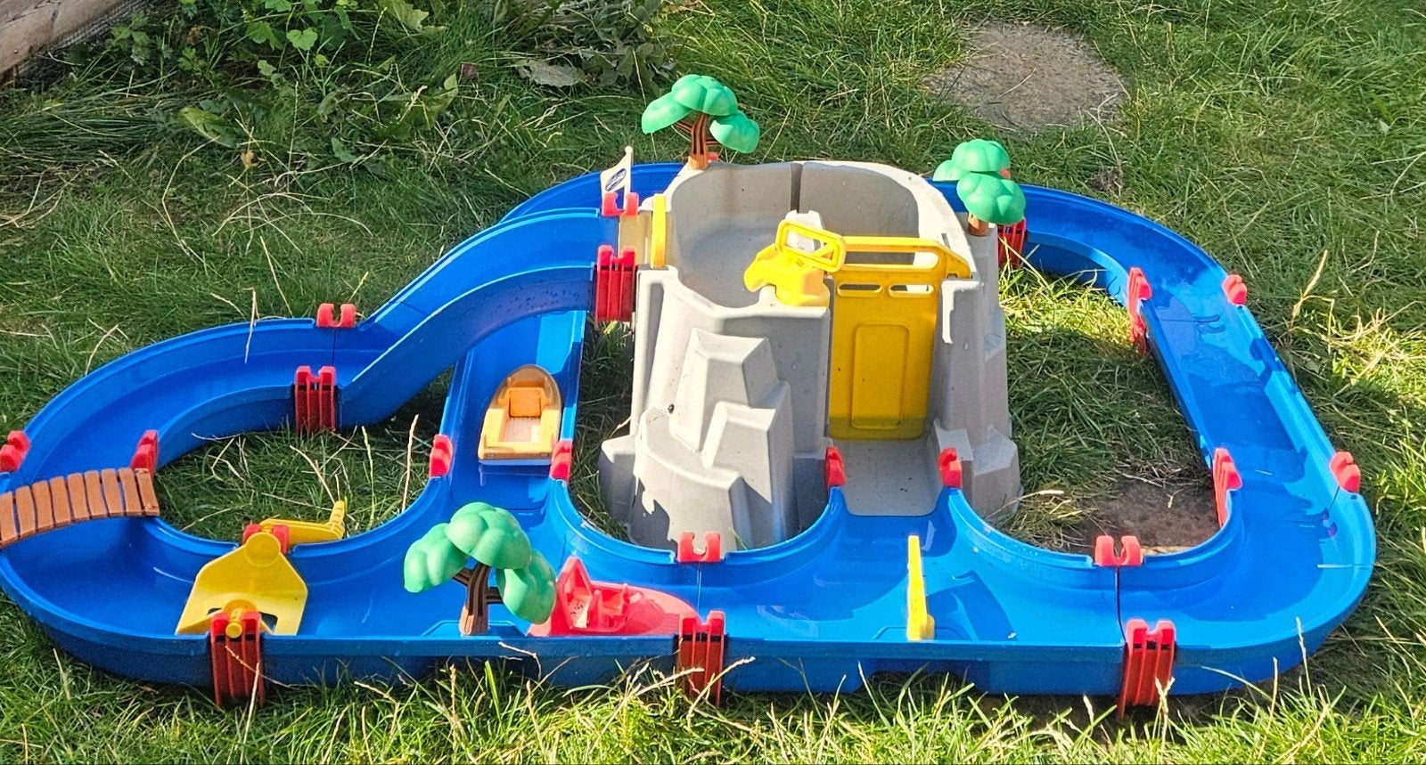 AquaPlay waterbaan met sluis, bootjes, bruggentjes, Ophalen of Verzenden, Gebruikt
