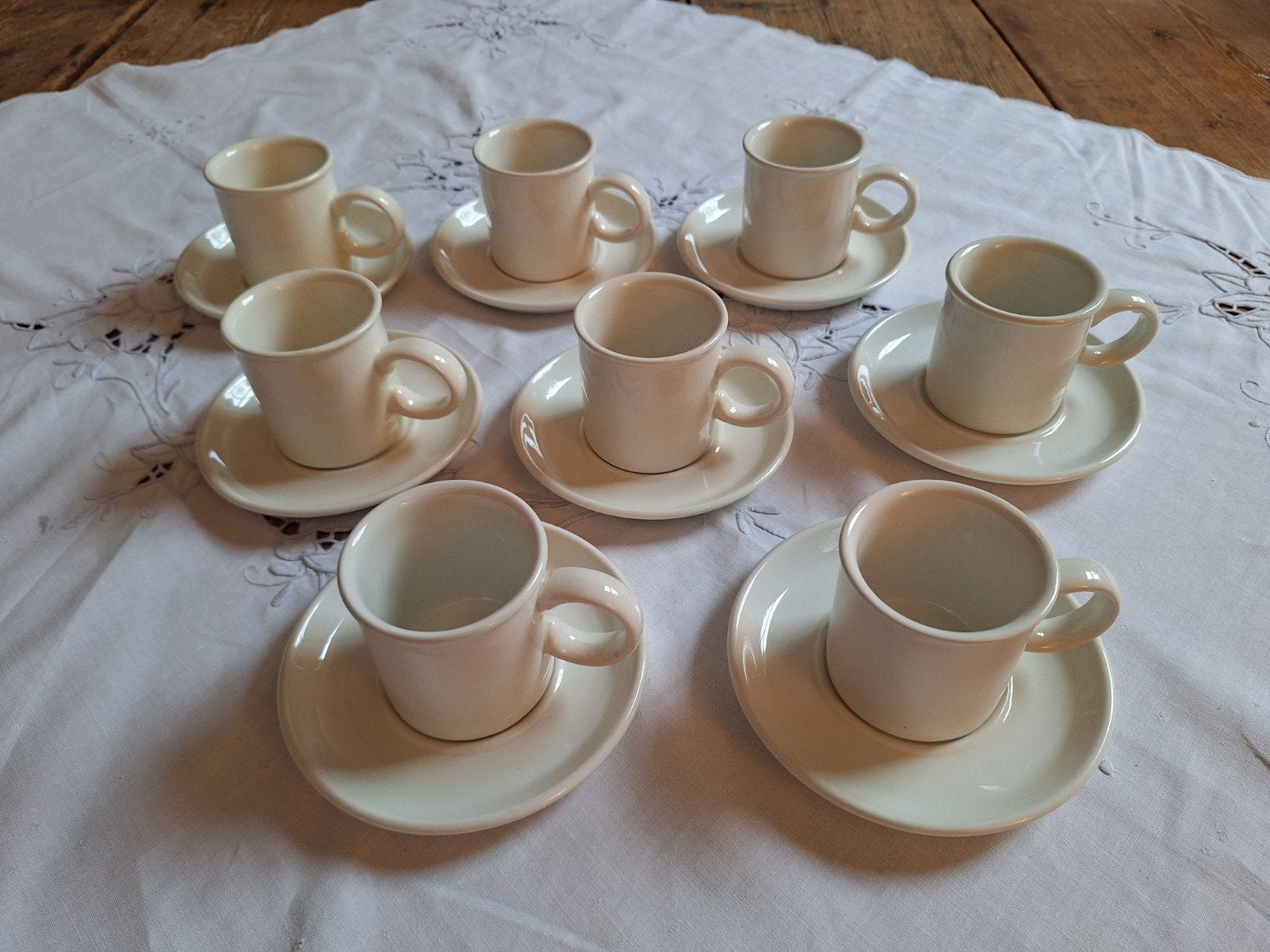 10 Espresso / Mokka kopjes & schoteltjes Stonehenge Mid Wint, Vintage, Ophalen of Verzenden, Zo goed als nieuw, Kop(pen) en/of Schotel(s)