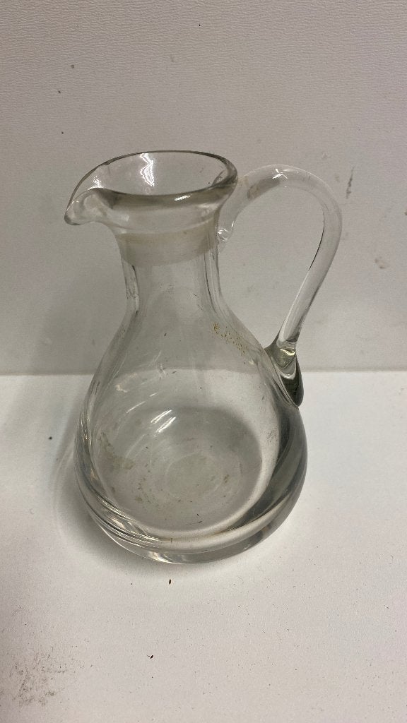 Vintage glazen schenkkannetje - Klein en charmant, Beige, Ophalen of Verzenden, Overige merken, Glas