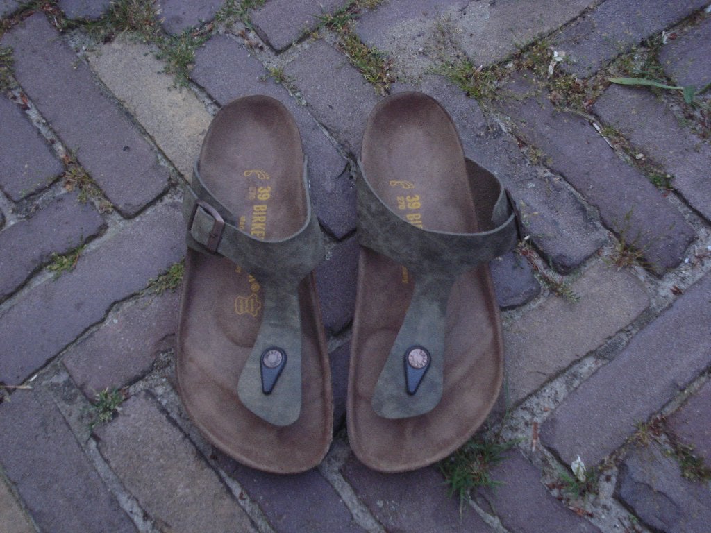 BIRKENSTOCK GROEN 39 GIZEH  NU GRATIS VERZENDING PER POST, Slippers, Verzenden, Nieuw, Groen