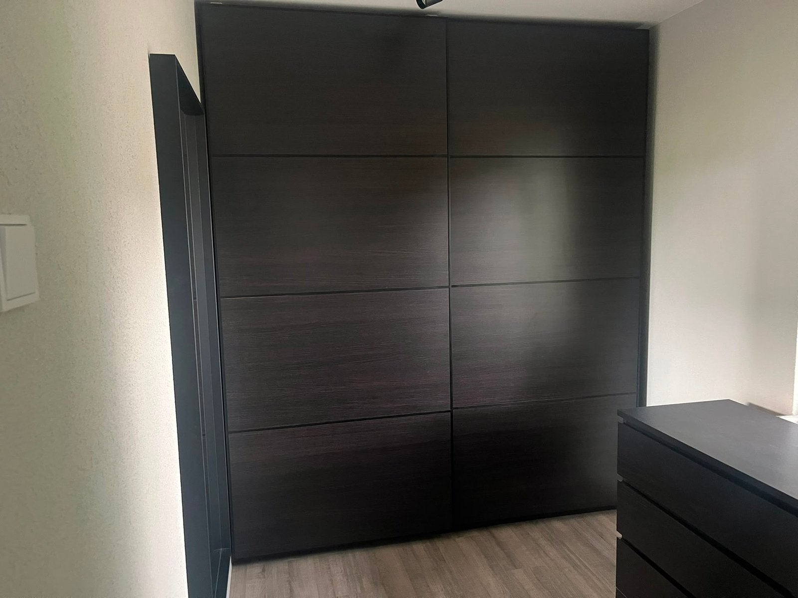 IKEA pax kast donkerbruin (200x58x236cm), Ophalen, Gebruikt, 200 cm of meer, Meerdere deuren