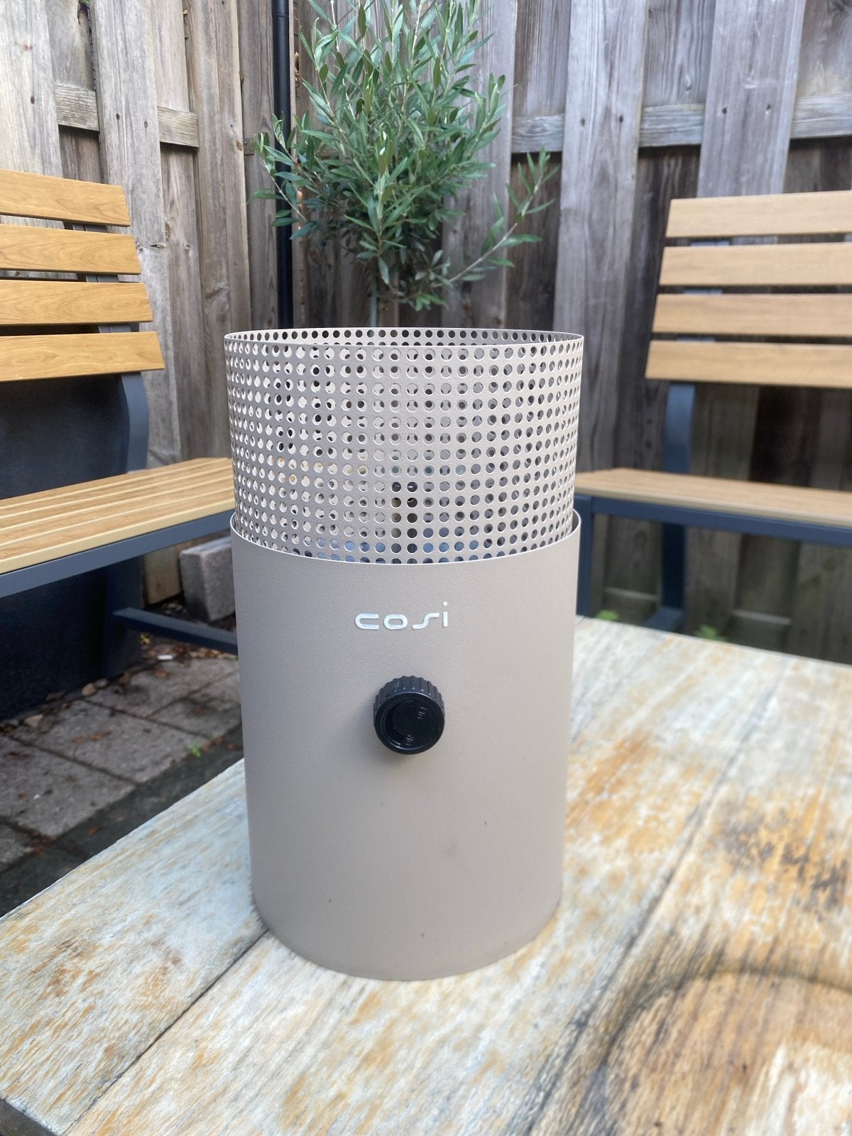 Cosi gasheater - Compacte en stijlvolle terrashaard, Tuin en Terras, Ophalen, Gebruikt, Gas, Vloer