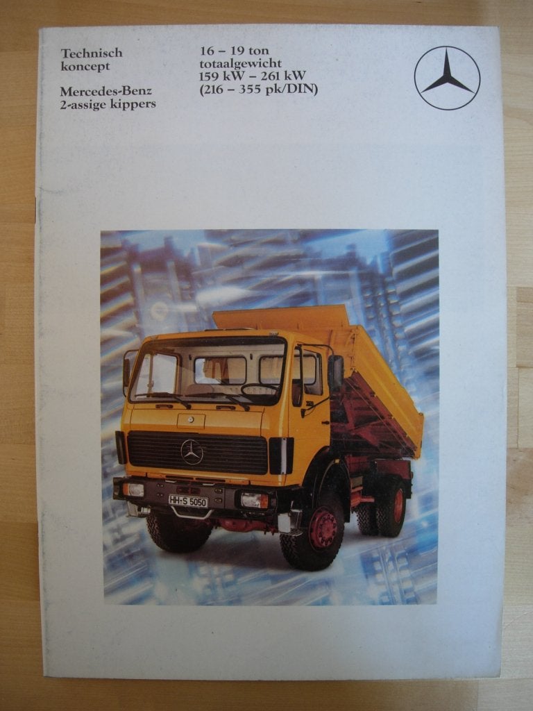 Mercedes Zware Kipper Brochure 1982 - 1622 t/m 1936, Zo goed als nieuw, Mercedes-Benz, Mercedes, Ophalen of Verzenden