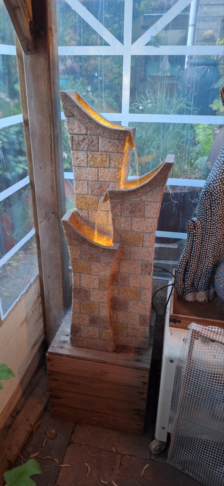 Waterornament met verlichting, Ophalen, Gebruikt, Kunststof, Waterornament