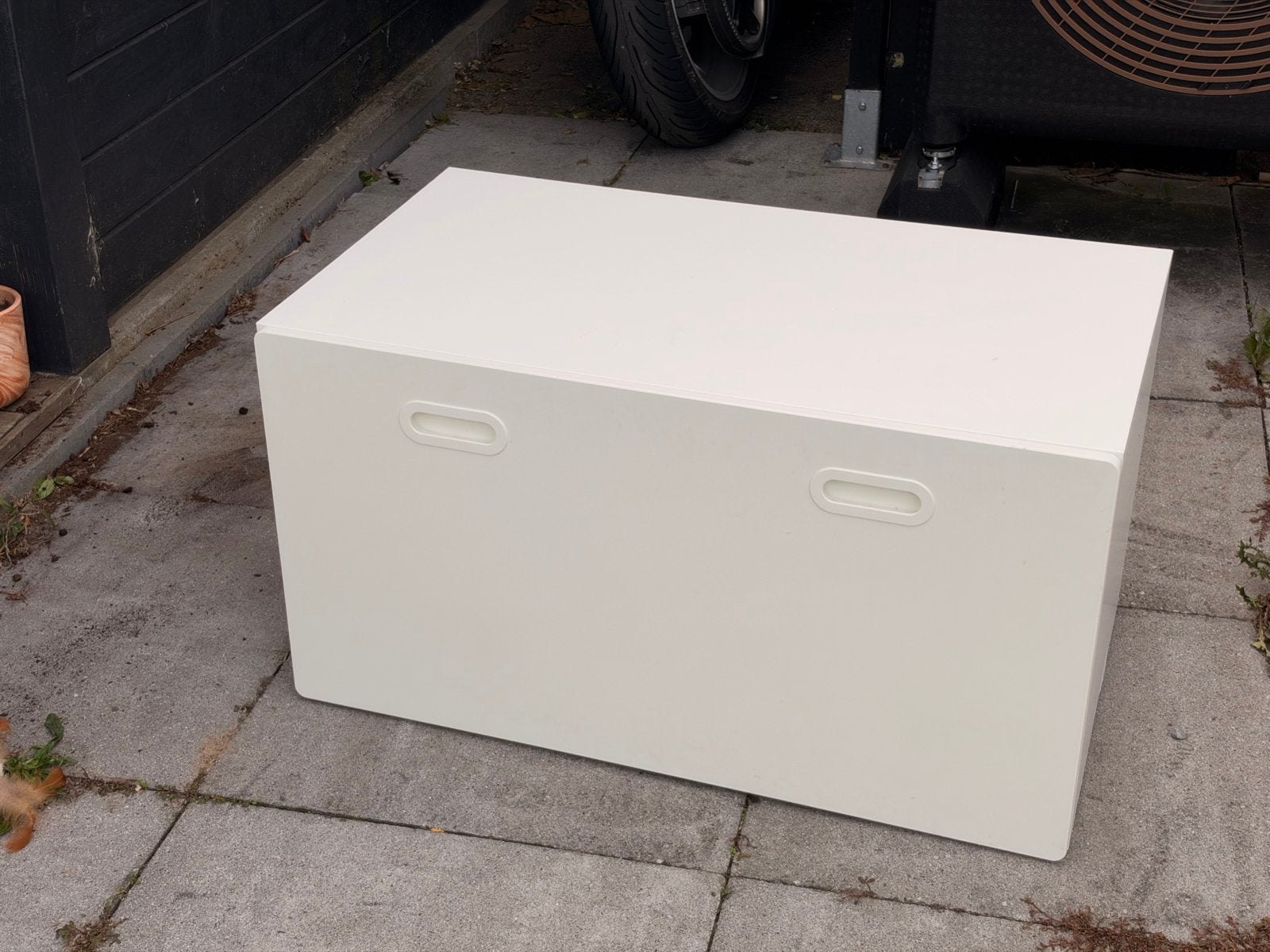 IKEA SMASTAD Speelgoedkist met Bank - Wit, Ophalen, Gebruikt, 50 tot 100 cm, 75 tot 100 cm