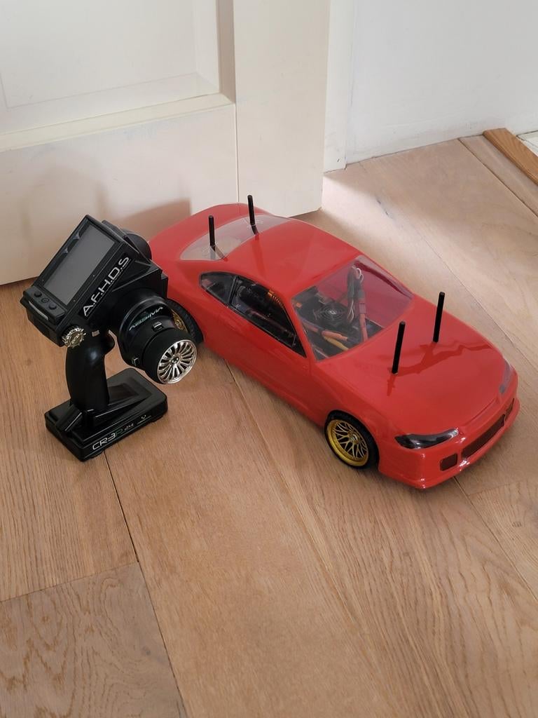 Tamiya TT-01 RC auto met brushless motor en Absima zender, Hobby en Vrije tijd, Ophalen of Verzenden, Groter dan 1:32, Auto, Tamiya