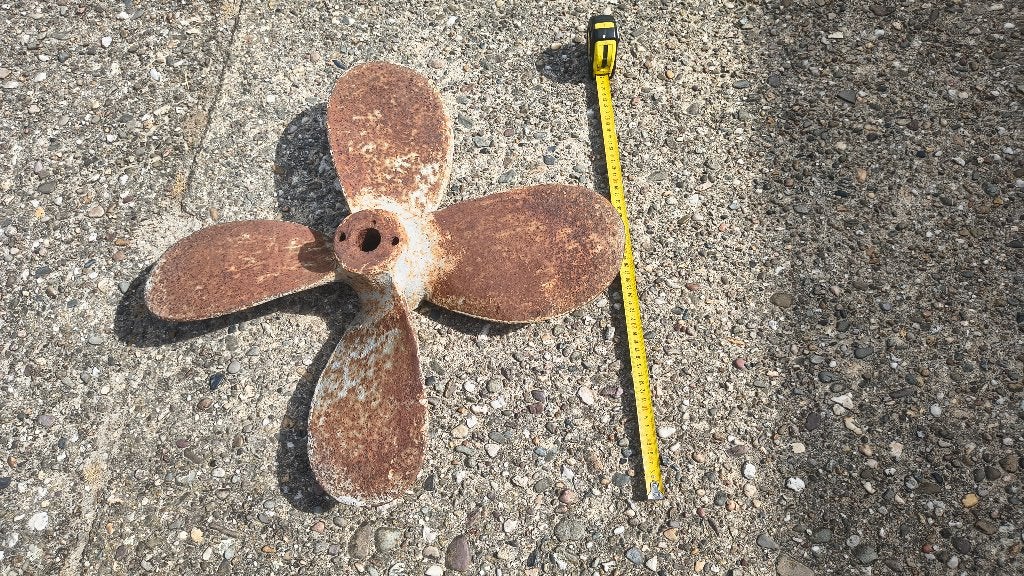 Oude scheepsschroef -  brocante decoratie, Ophalen