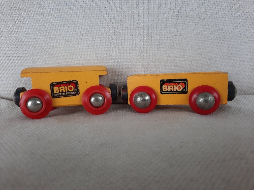 Vintage - Brio trein wagons - 2 x -, Ophalen of Verzenden, Gebruikt