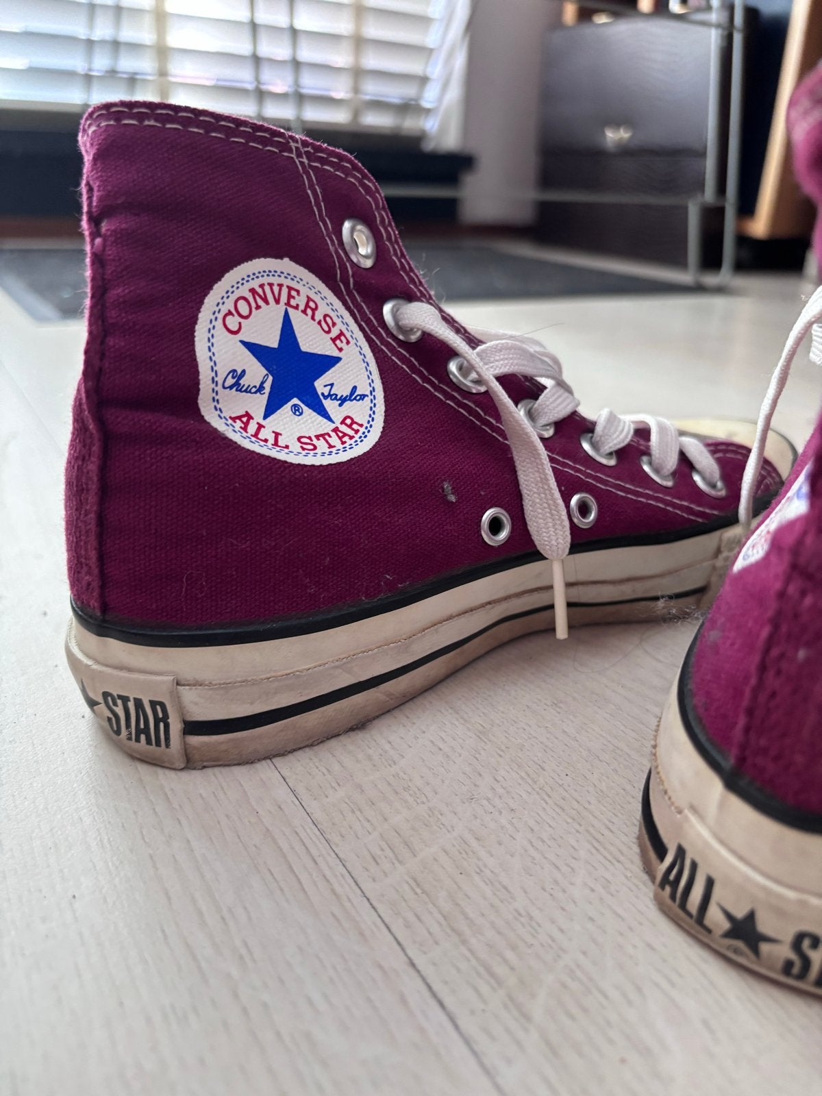 Vintage Converse All Stars mt 36 - Made in America 80’s, Ophalen of Verzenden, Gedragen, Overige kleuren, Sneakers of Gympen