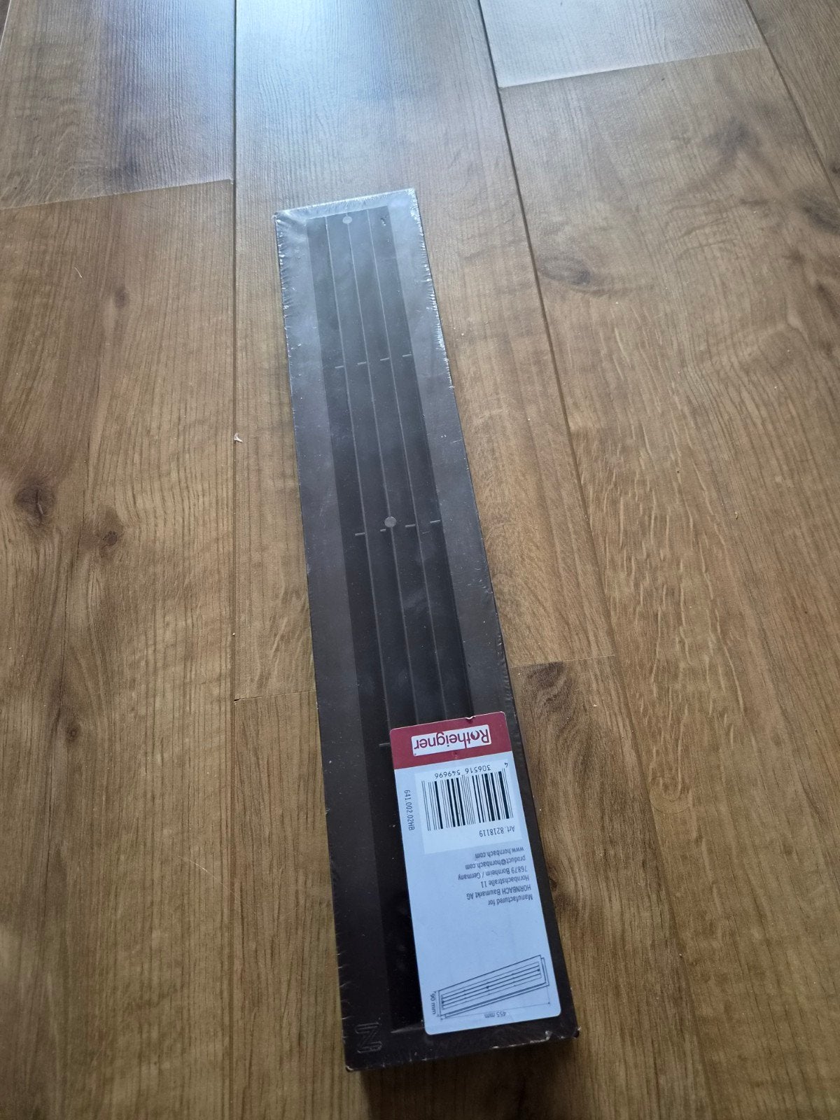 Deurventilatierooster kunststof bruin 455 x 90 mm, Ophalen, Nieuw, Ventilator en Afzuiger