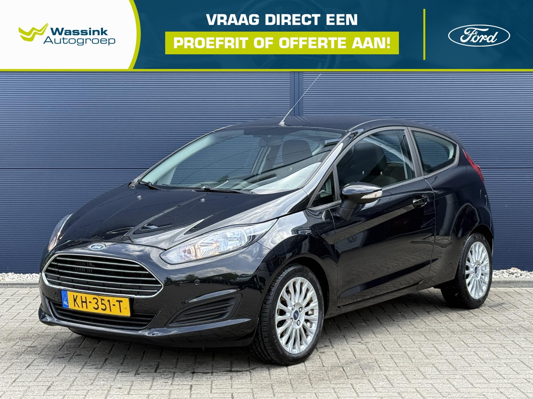 Ford Fiesta 1.0 EcoBoost Titanium | Airco | Stoelverwarming, Euro 6, Zwart, Bedrijf, 1012 kg