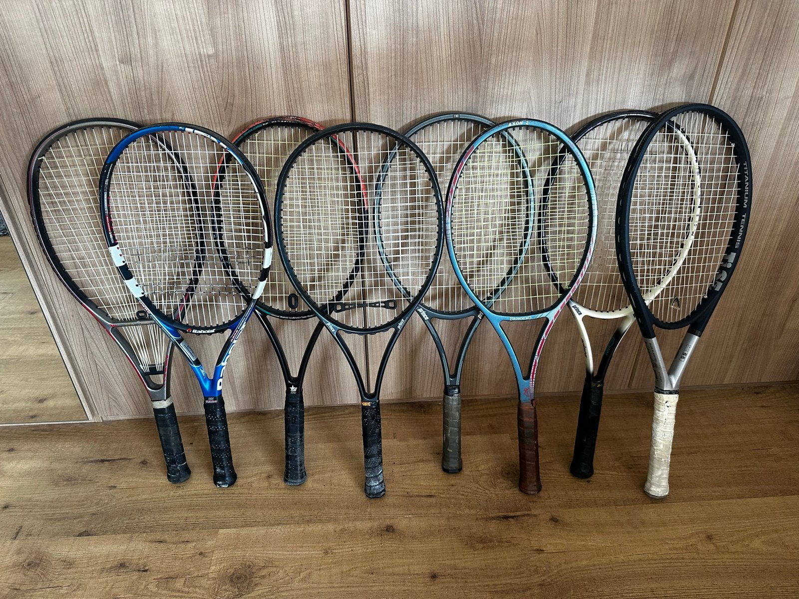 8 tennisrackets, Ophalen, Gebruikt, Racket, Overige merken