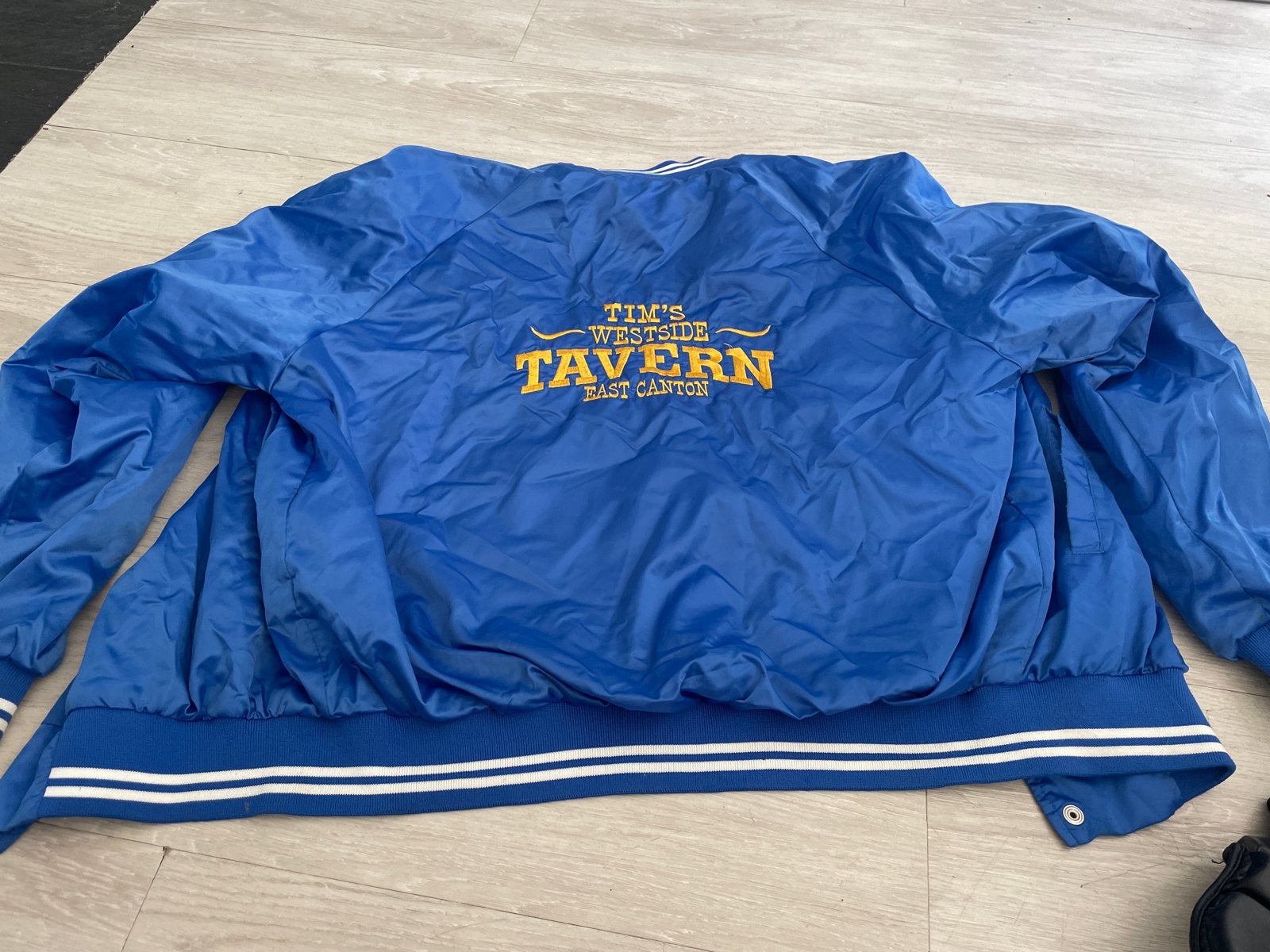 Vintage Auburn Sport Bomberjack - Blauw - Maat XL, Ophalen, Gedragen, Maat 56/58 (XL), Blauw