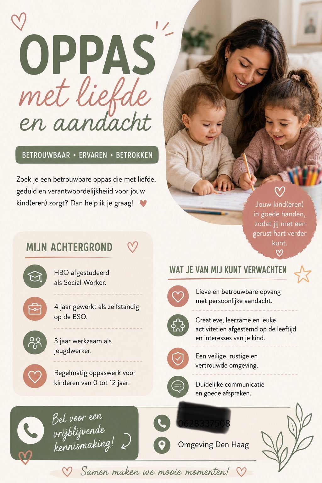 Oppas aan huis aangeboden