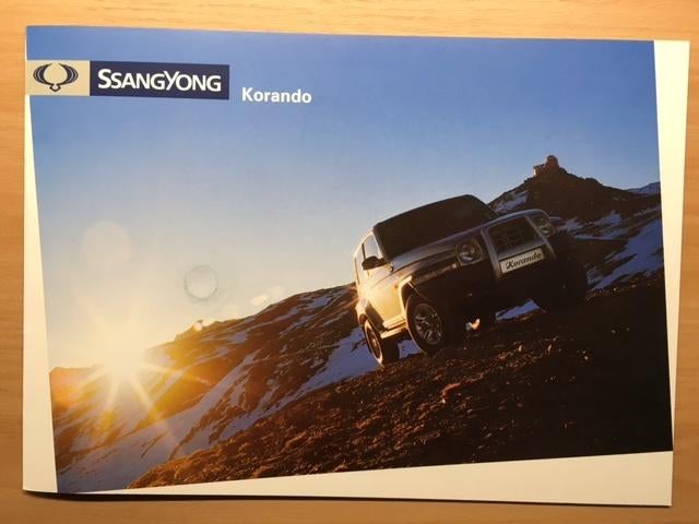Autobrochure/Autofolder:   SsangYong  Korando     2002    NL, Ophalen of Verzenden, Nieuw, Overige merken