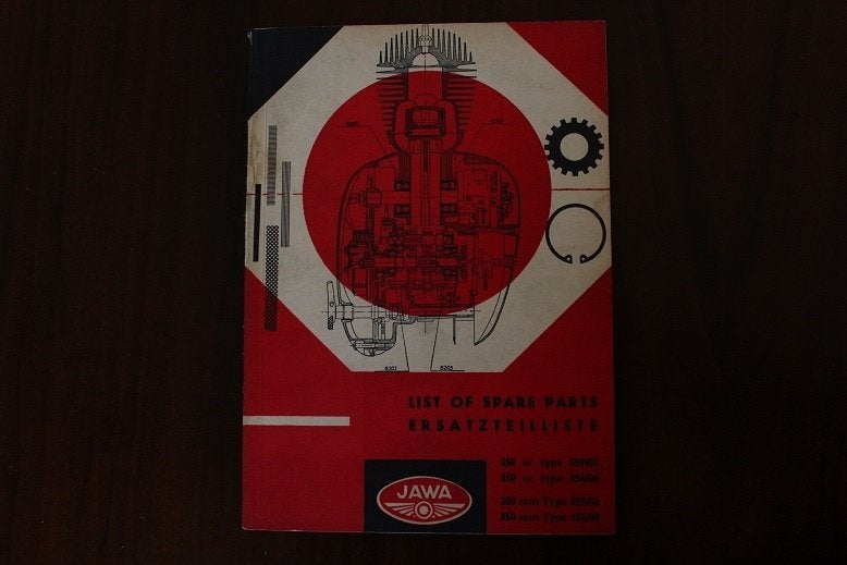 JAWA 250cc 350cc 1963 typ 559 354 motorcycle parts list, Motoren, Ophalen of Verzenden, Overige merken