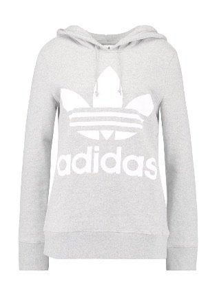 Adidas Trefoil ADICOLOR trui hoodie grijs wit maat S 36, Kleding | Dames, Truien en Vesten, Ophalen of Verzenden, Zo goed als nieuw