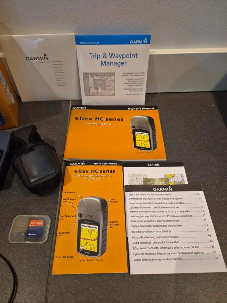 Garmin eTrex Legend HCx GPS met hoes en SD-kaart, Ophalen of Verzenden, Zo goed als nieuw