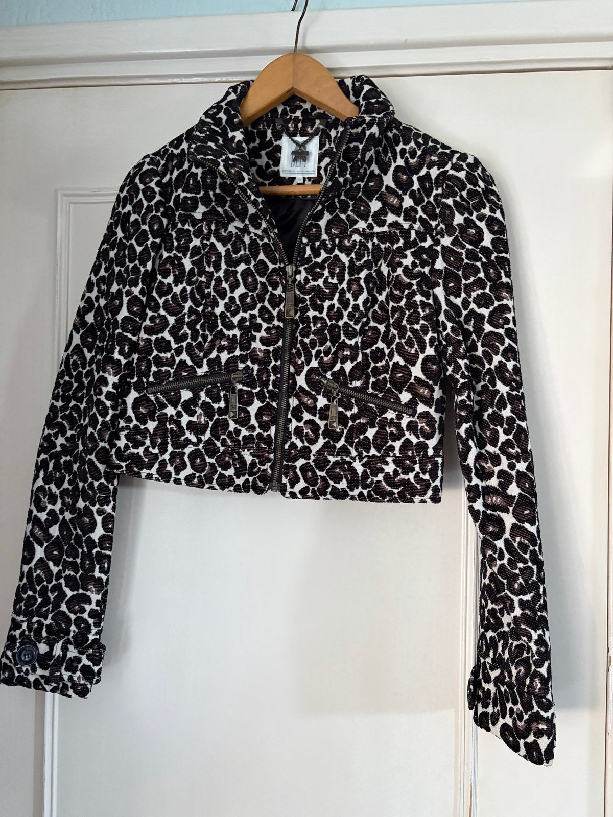 Dept Panterprint Jasje met Mooie Details - Maat M, Kleding | Dames, Ophalen of Verzenden, Zo goed als nieuw, Maat 38/40 (M), Zwart