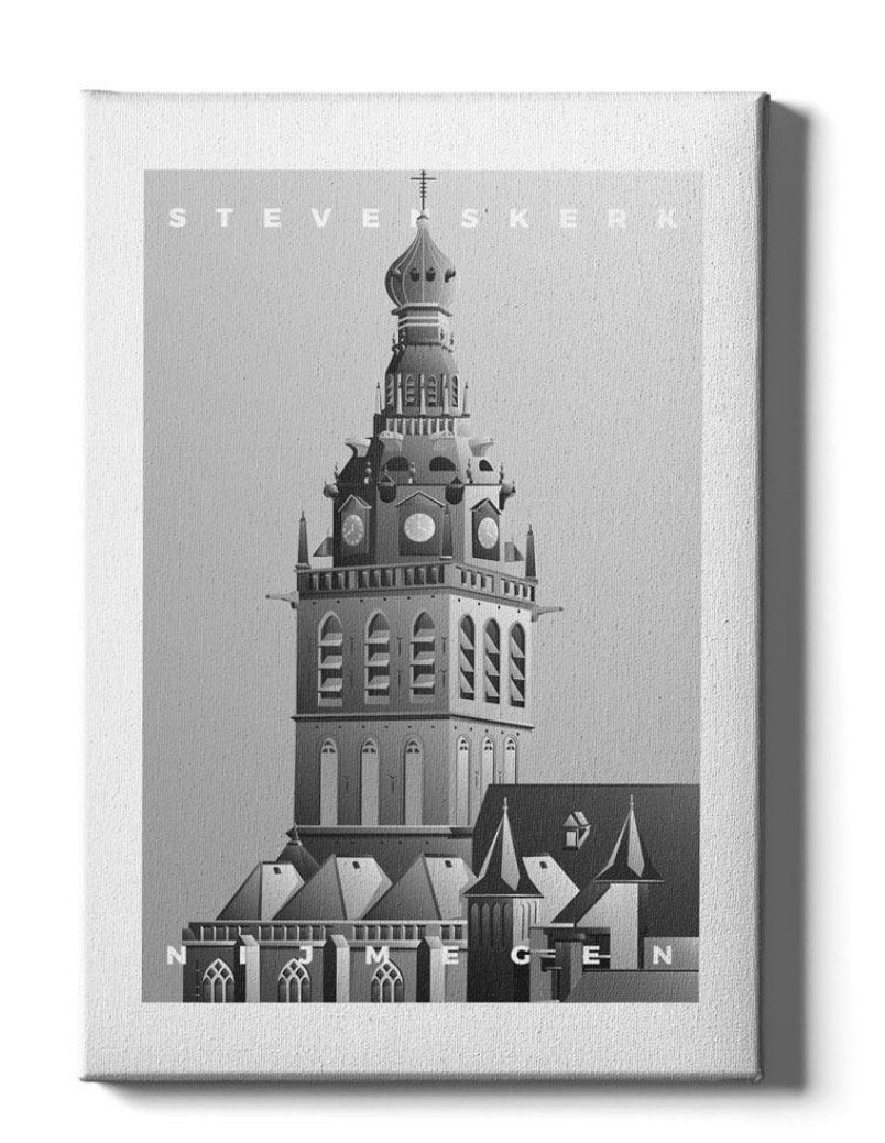 Nieuwe Steven's Kerk Nijmegen poster 30x45 cm, Verzenden, Nieuw, Foto of Poster