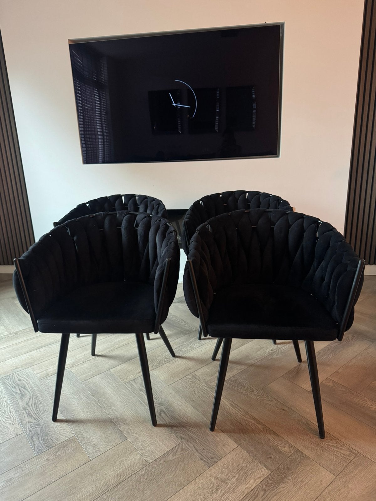 wave eetkamerstoelen zwart, Ophalen, Zo goed als nieuw, Zwart, Vijf, Zes of meer stoelen