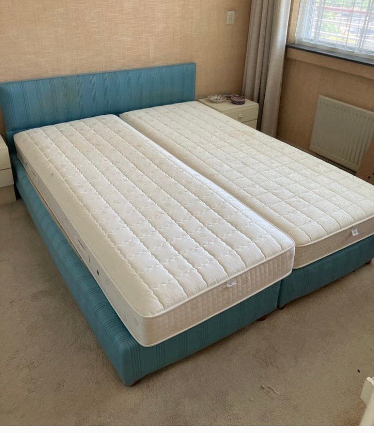 Tweepersoonsbed Pullman met 2 matrassen 80x200, Ophalen, Zo goed als nieuw, Tweepersoons