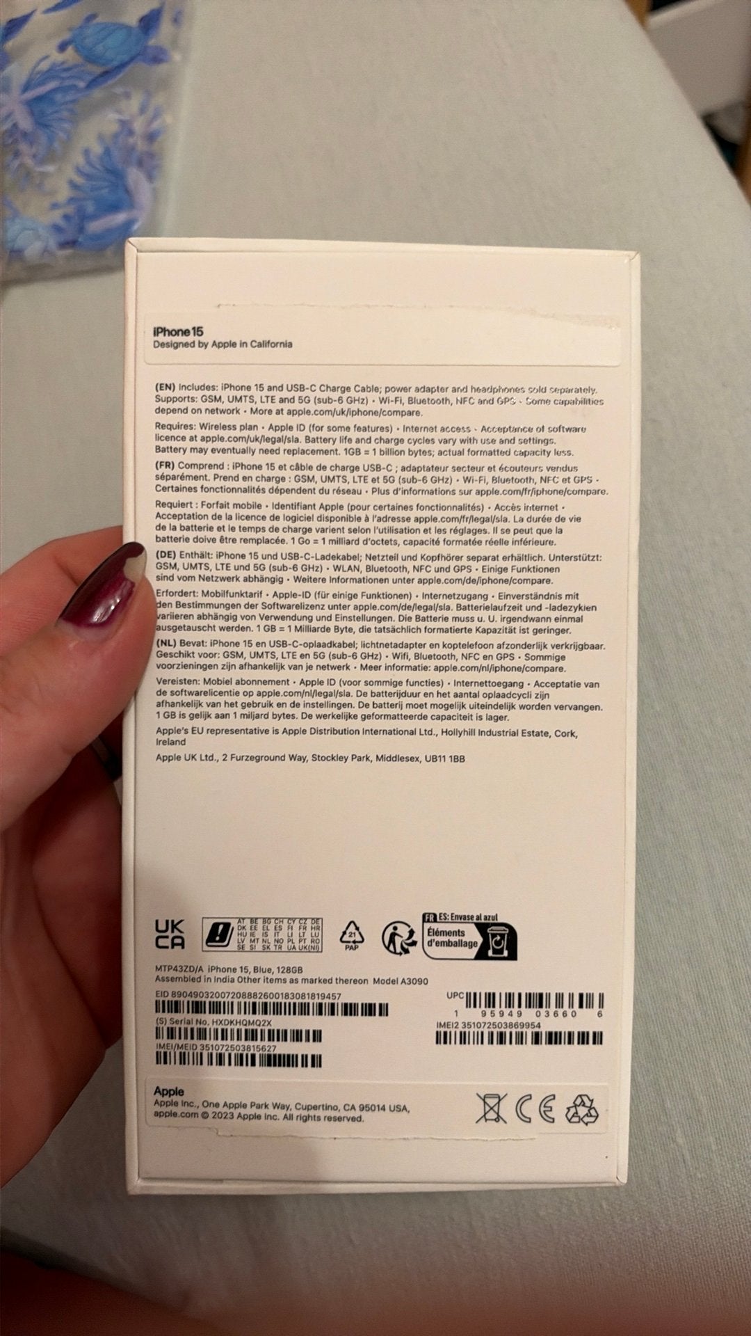Foto 8 van Apple iPhone 15 blauw 128GB- Zo goed als nieuw