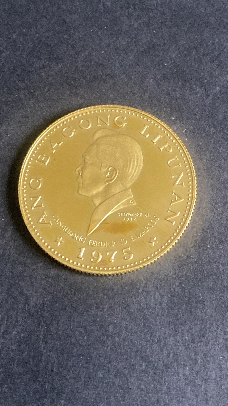 gouden 1000 piso philipijnen proof, Ophalen of Verzenden, Midden-Oosten, Goud