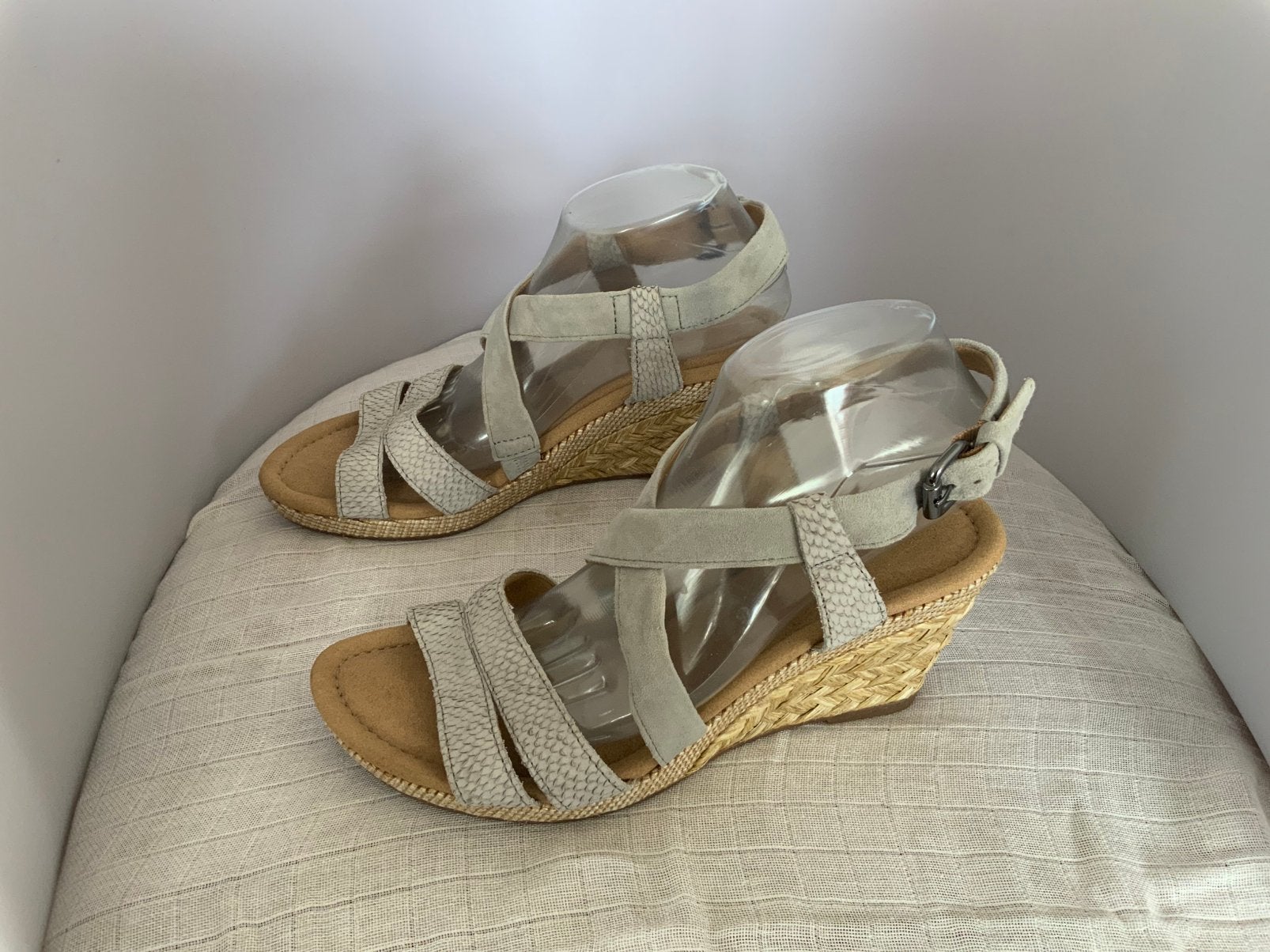 Gabor 7 1/2 G 41 G grijze  sandalen, Zo goed als nieuw, Grijs, Sandalen of Muiltjes, Ophalen of Verzenden