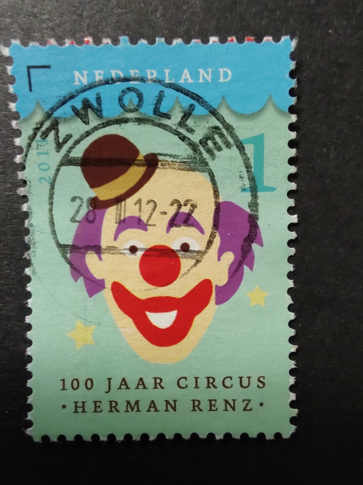2870 clown 2011 Circus Renz, Postzegels en Munten, Postzegels | Nederland, Ophalen of Verzenden
