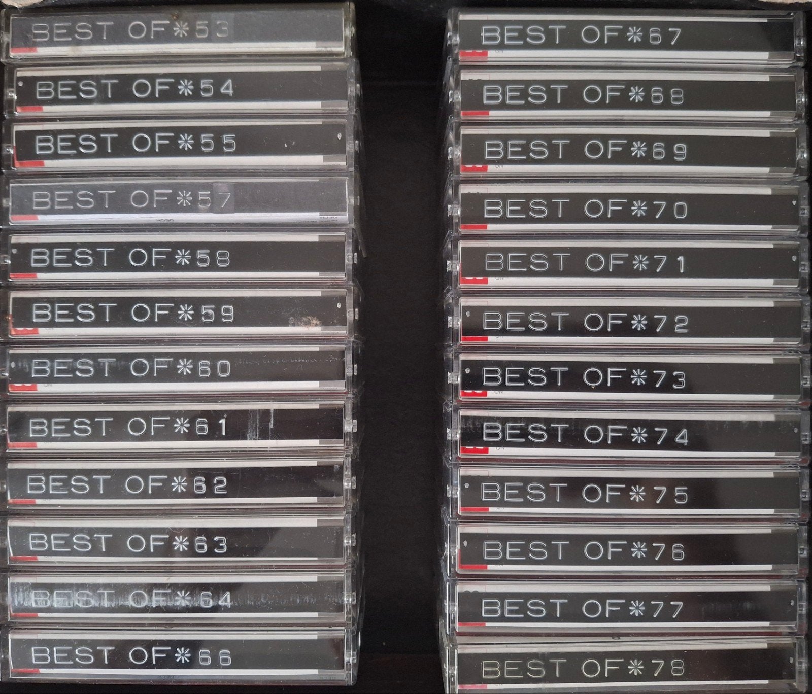Cassettebandjes 'Best of '53 t/m '78' inclusief koffer, Ophalen, Gebruikt, 2 t/m 25 bandjes, Overige genres
