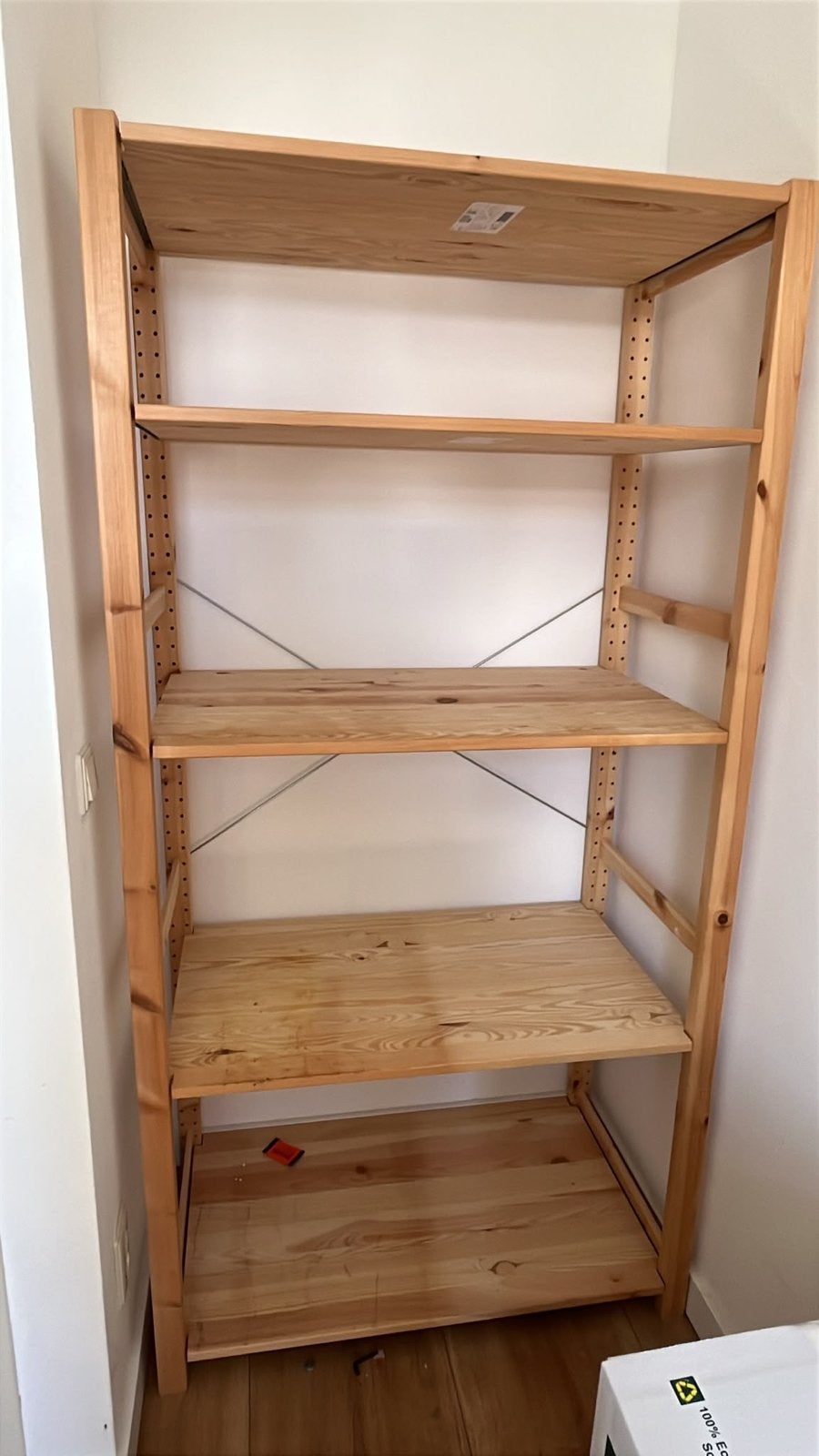 Houten Boekenkast met Verstelbare Planken, Ophalen, Met plank(en), Gebruikt, 50 tot 100 cm