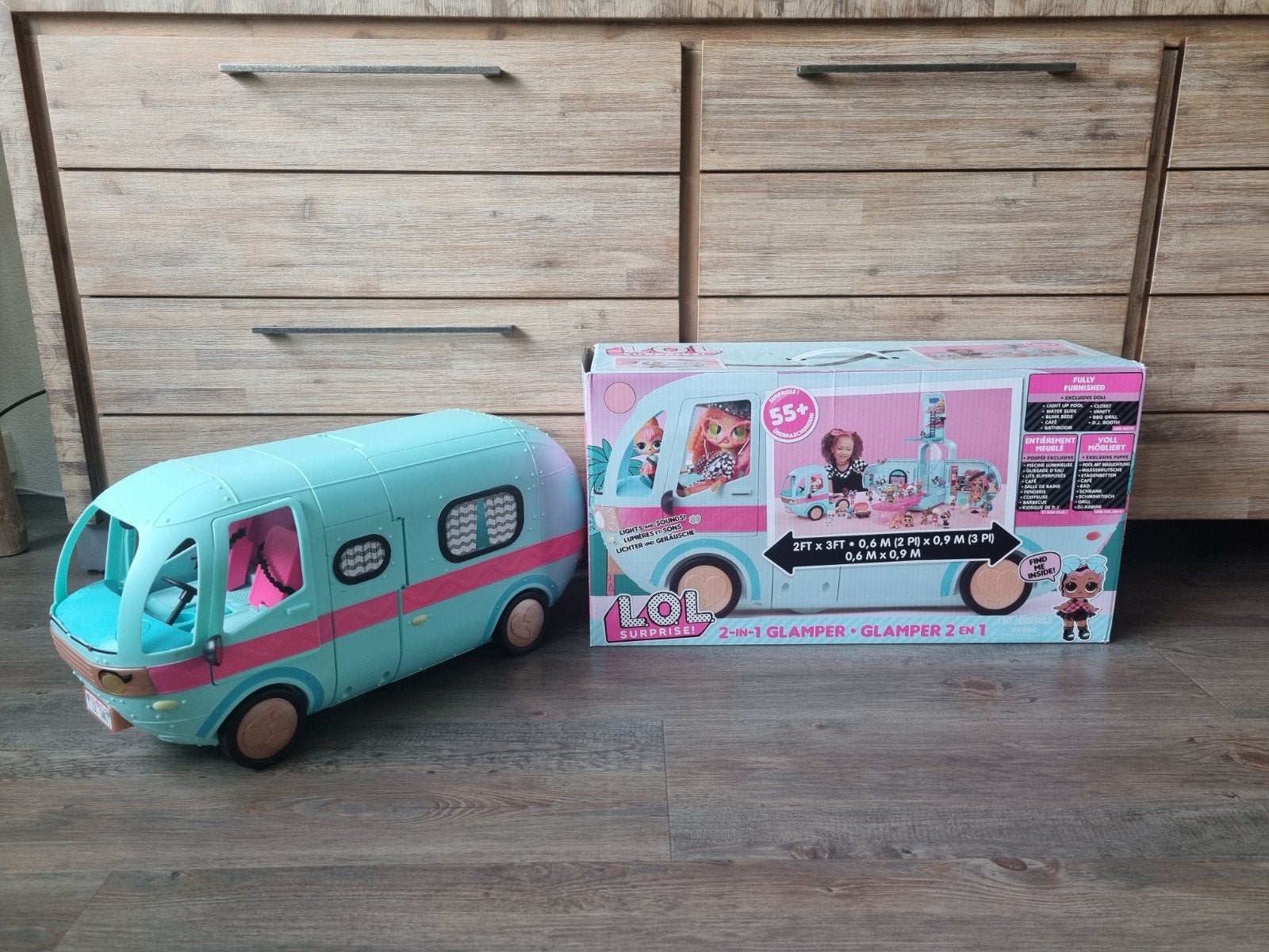 lol surprise glamper camper met veel poppetjes, Ophalen, Zo goed als nieuw, Poppenhuis