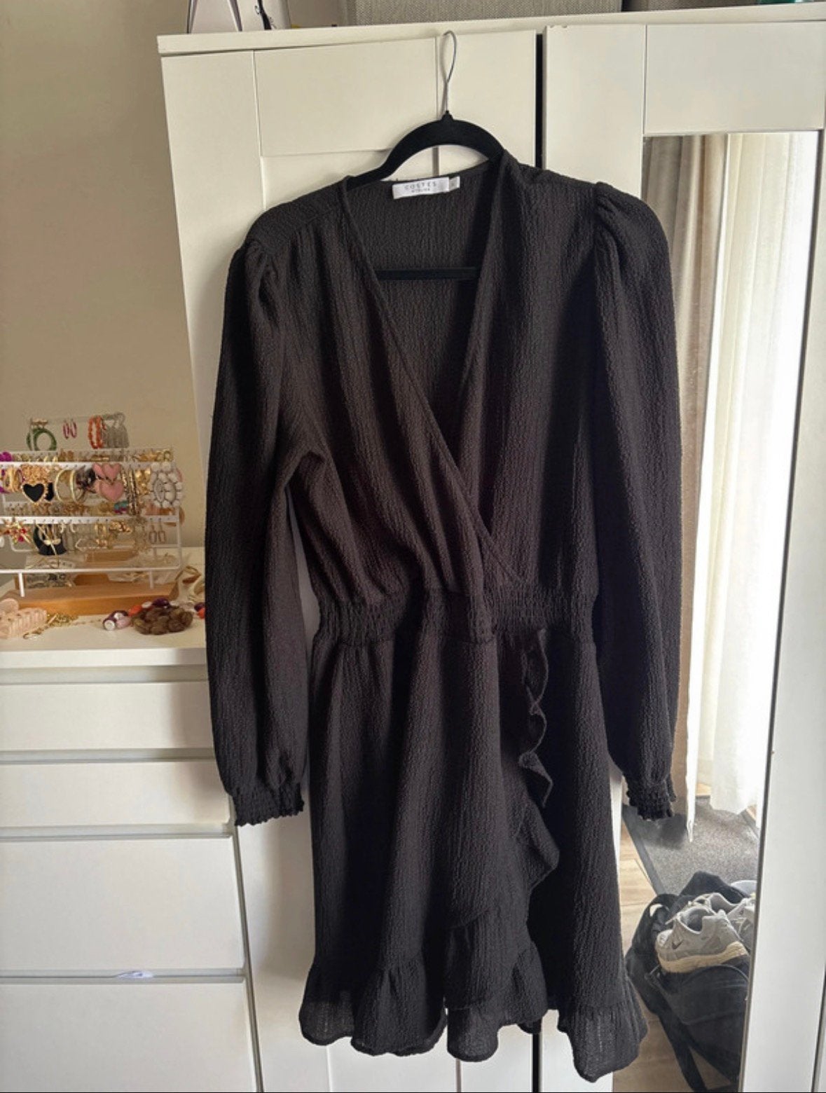 Costes black dress - maat L, Maat 38/40 (M), Verzenden, Zwart, Zo goed als nieuw