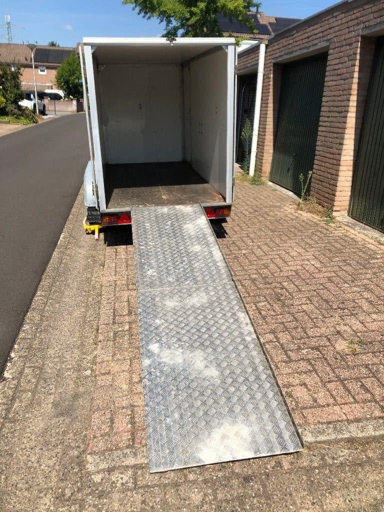 aluminium oprij plaat voor aanhanger, Ophalen, Gebruikt