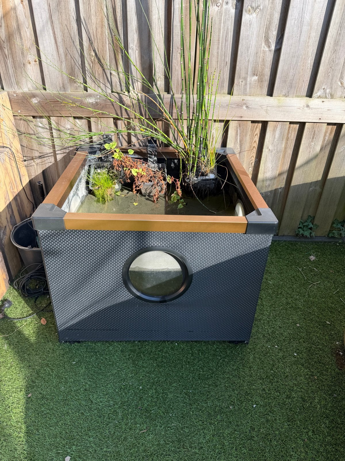 Terrasvijver met pomp - Compleet en sfeervol, Tuin en Terras, Ophalen, Gebruikt
