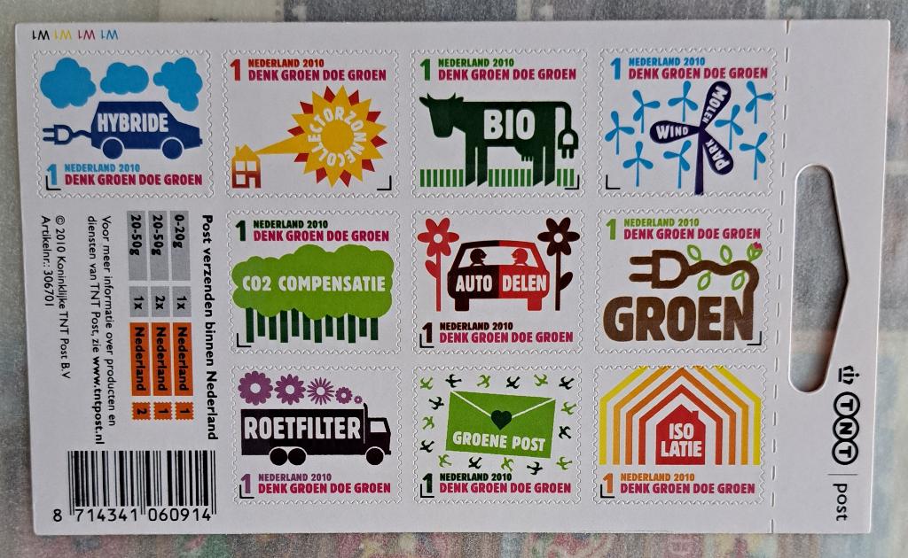 Blok - DENK GROEN, DOE GROEN 2010, Ophalen of Verzenden, Postfris