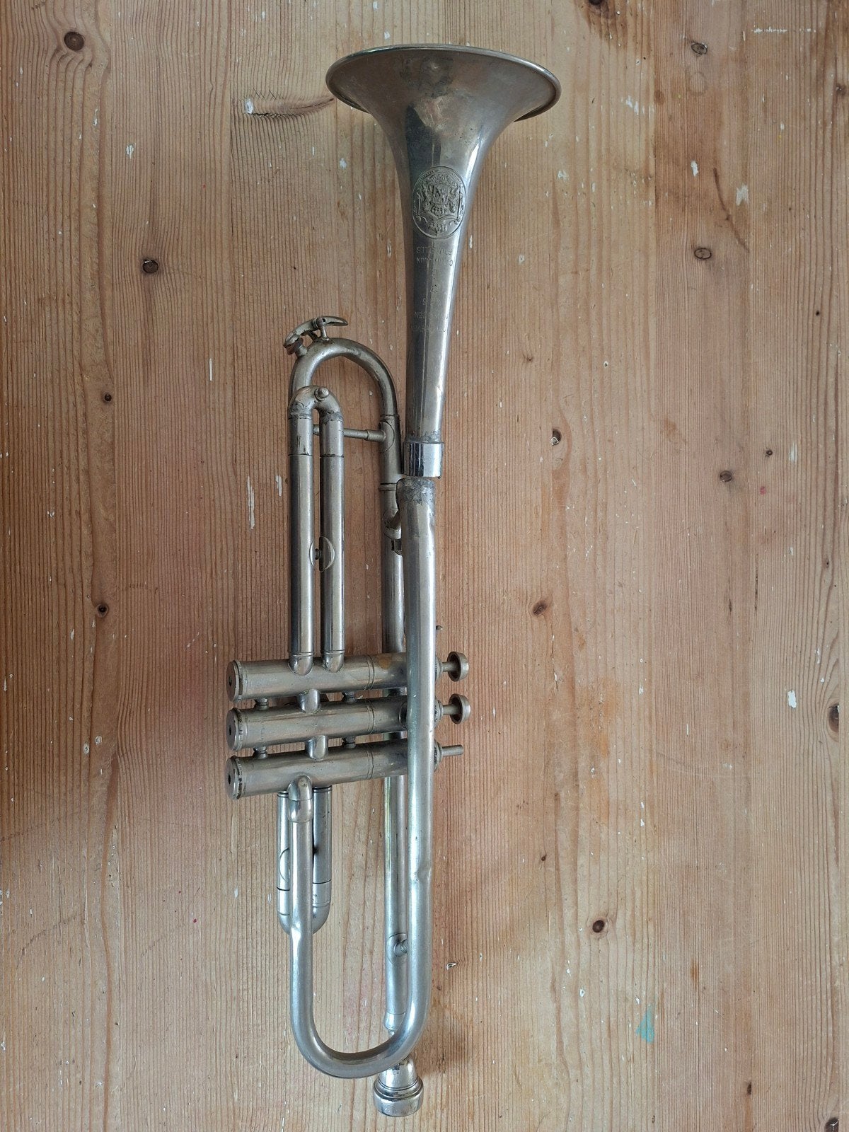 Antieke trompet G. Mahillon Bruxelles - Zeldzaam!, Muziek en Instrumenten, Blaasinstrumenten | Trompetten, Ophalen of Verzenden
