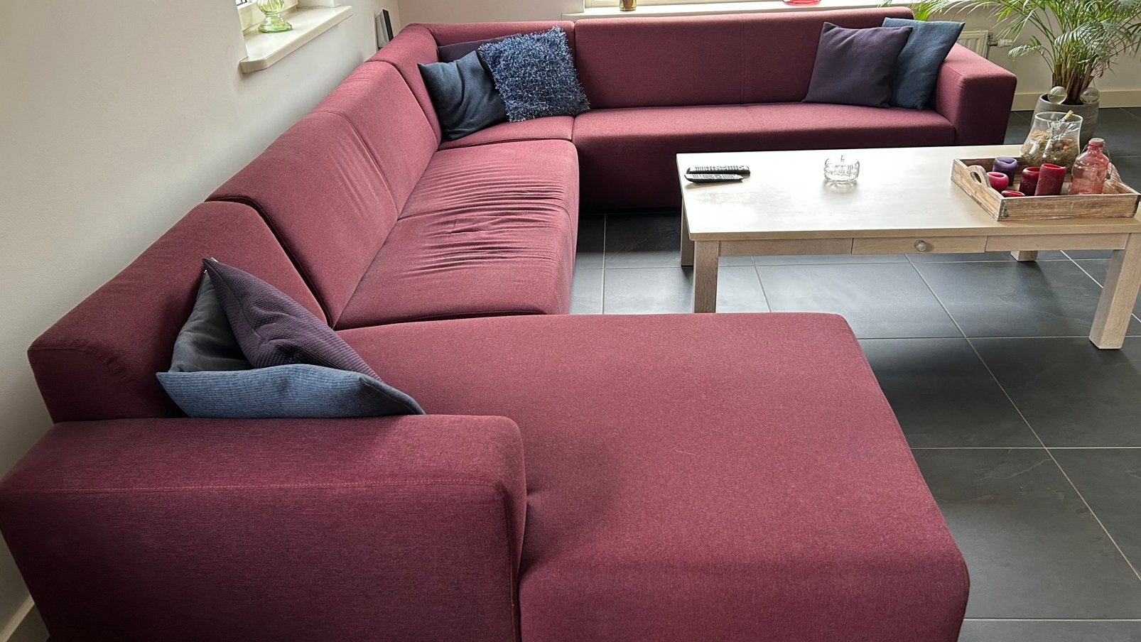 Te koop hoekbank 3,60 lang 2,40 breed, Huis en Inrichting, Ophalen, Gebruikt, Stof, Hoekbank