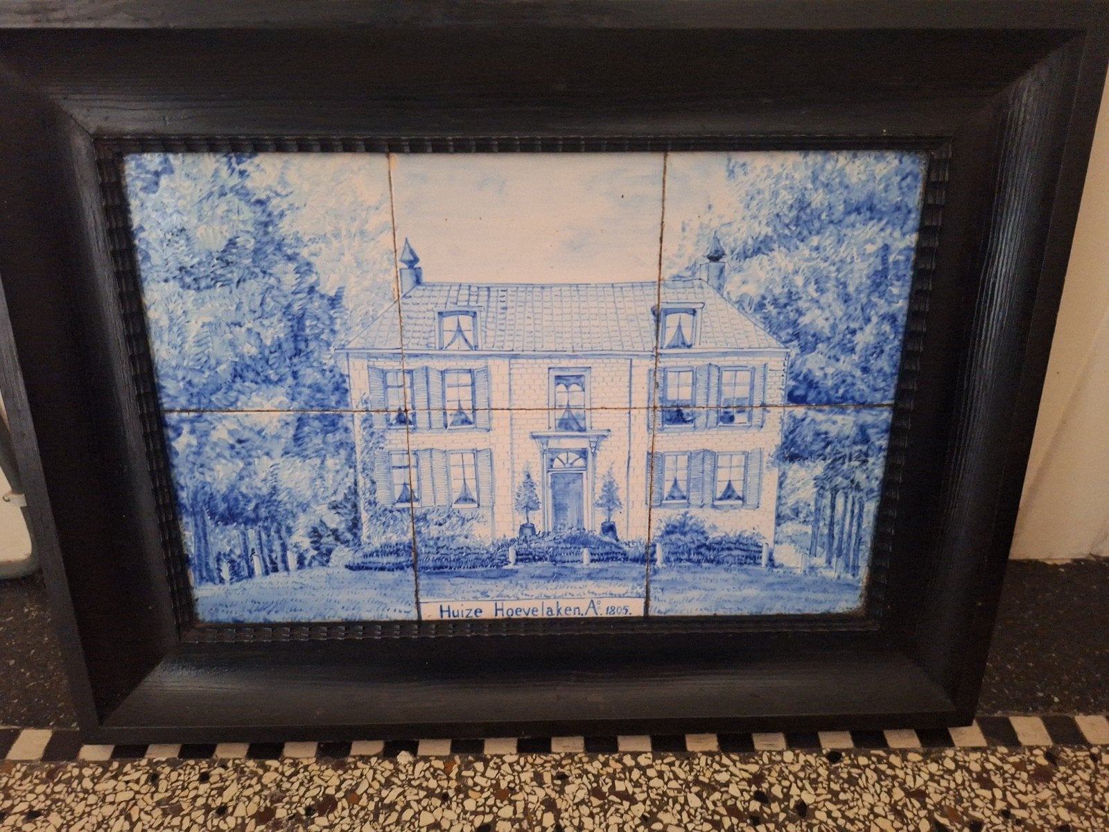 Tegeltableau Huize Hoevelaken 1805 - Delfts Blauw, Ophalen of Verzenden