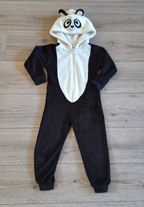 Panda onesie maat 92 – zacht fleece pak met capuchon, Ophalen of Verzenden, Zo goed als nieuw, Jongen of Meisje, Overige typen